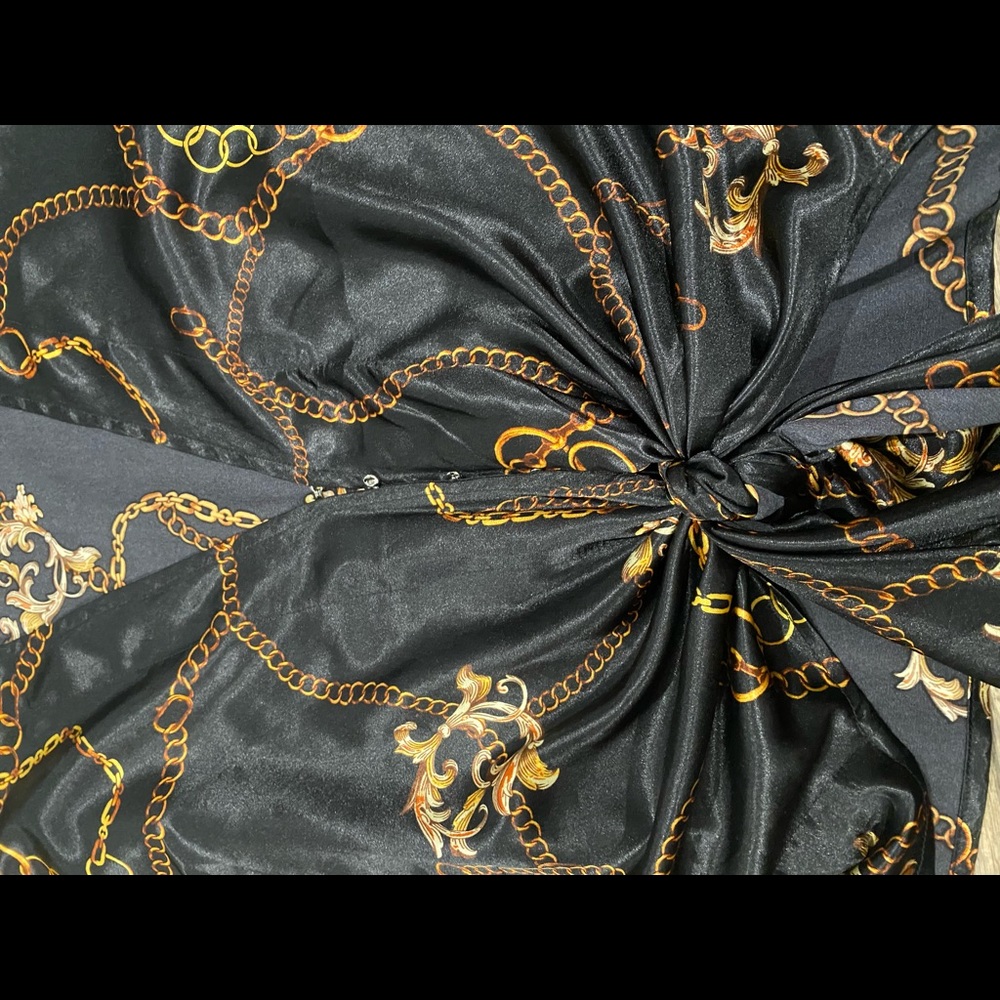Silk Chain Link Versace Inspired Top - Picture 3 of 6